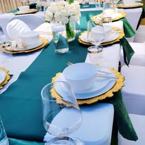 Event Table Setup+ white plates $65