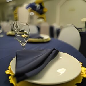 Plate Setup + Folded Napkins Styling