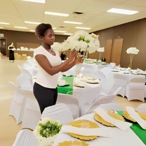 Flower Table Centerpiece Setup